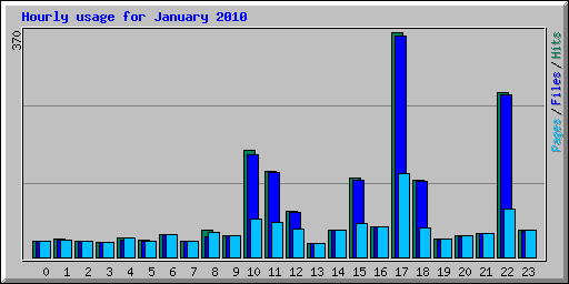 Hourly usage for January 2010